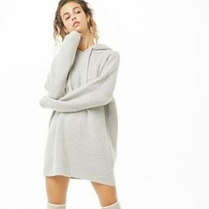 HOODED SWEATER DRESS